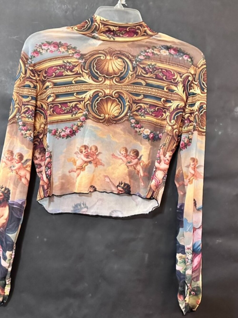 Conceptual Subculture Baroque Mesh See Thru Outfit Mythology Cherub Skirt Top - Picture 9 of 10